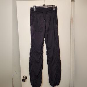Lululemon Pre-owned Black Ruched Drawstring Pants